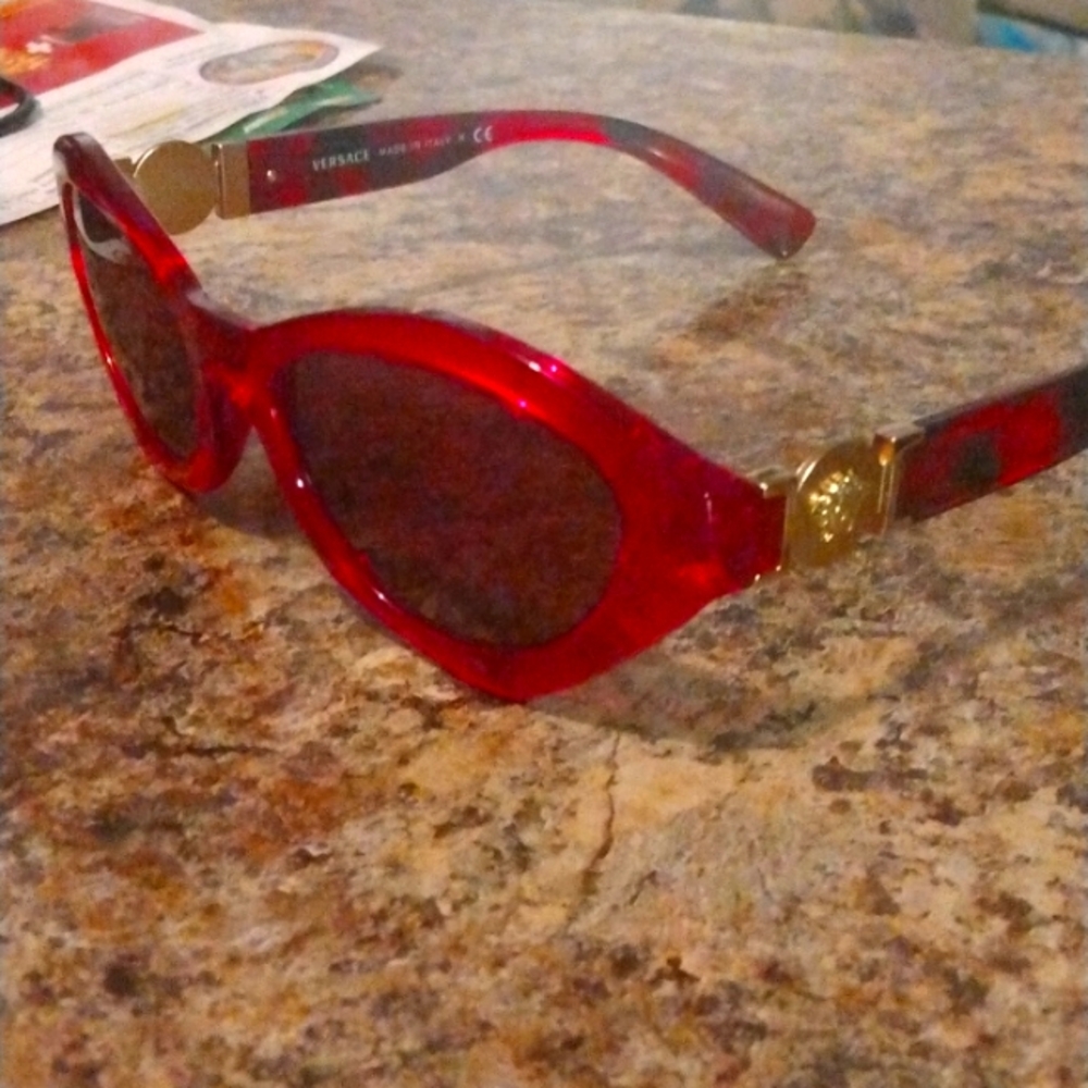 Candy Apple Red Versace sunglasses